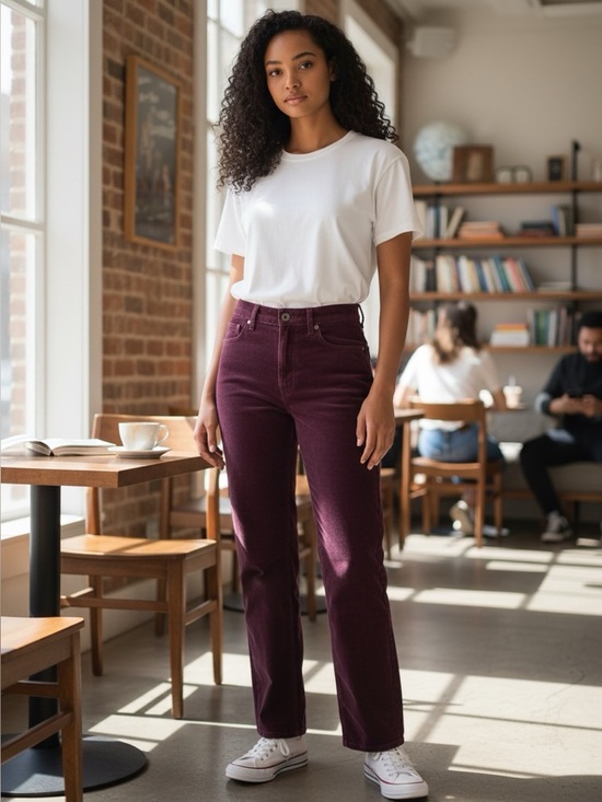 Reitmans Pants - 🌻 Reitmans Straight-Leg High-Rise Corduroy Pants #661